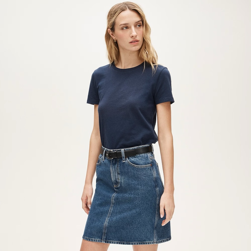 J. Crew Vintage Jersey Classic-Fit Crewneck T-Shirt Navy Blue Size S BY359 - Picture 7 of 9